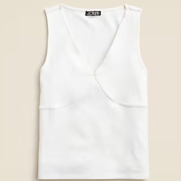 J. Crew Stretch cotton-blend V-neck top Size XS - Picture 2 of 11